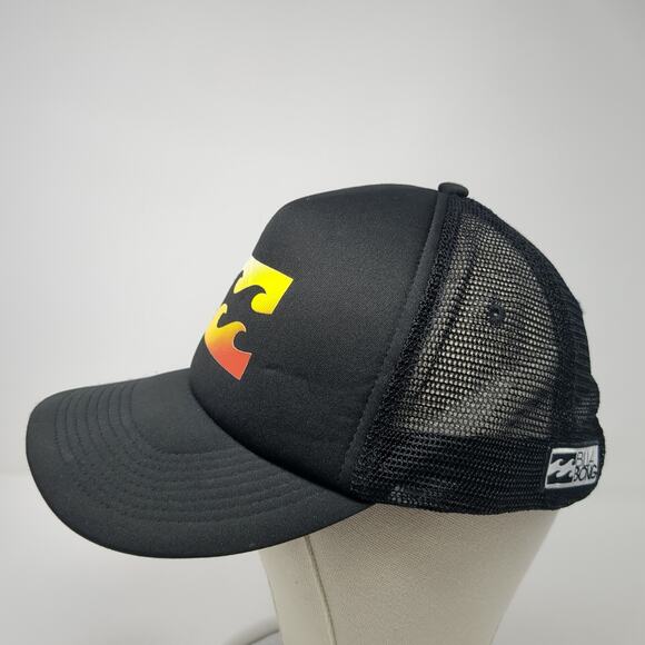 Billabong Snapback Trucker Hat Black One Size Adjustable Breathable Mesh Back - Picture 3 of 9